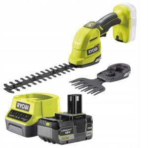 NOŻYCE AKUMULATOROWE RYOBI DO KRZEWÓW ŻYWOPŁOTU TRAWY 18V + Ład 5Ah
