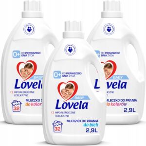 LOVELA Baby Zestaw Hipoalergiczny Płyn do Prania Koloru i Bieli 2x 2,9L
