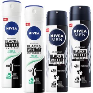 NIVEA Antyperspirant INVISIBLE zestaw 4*150ml