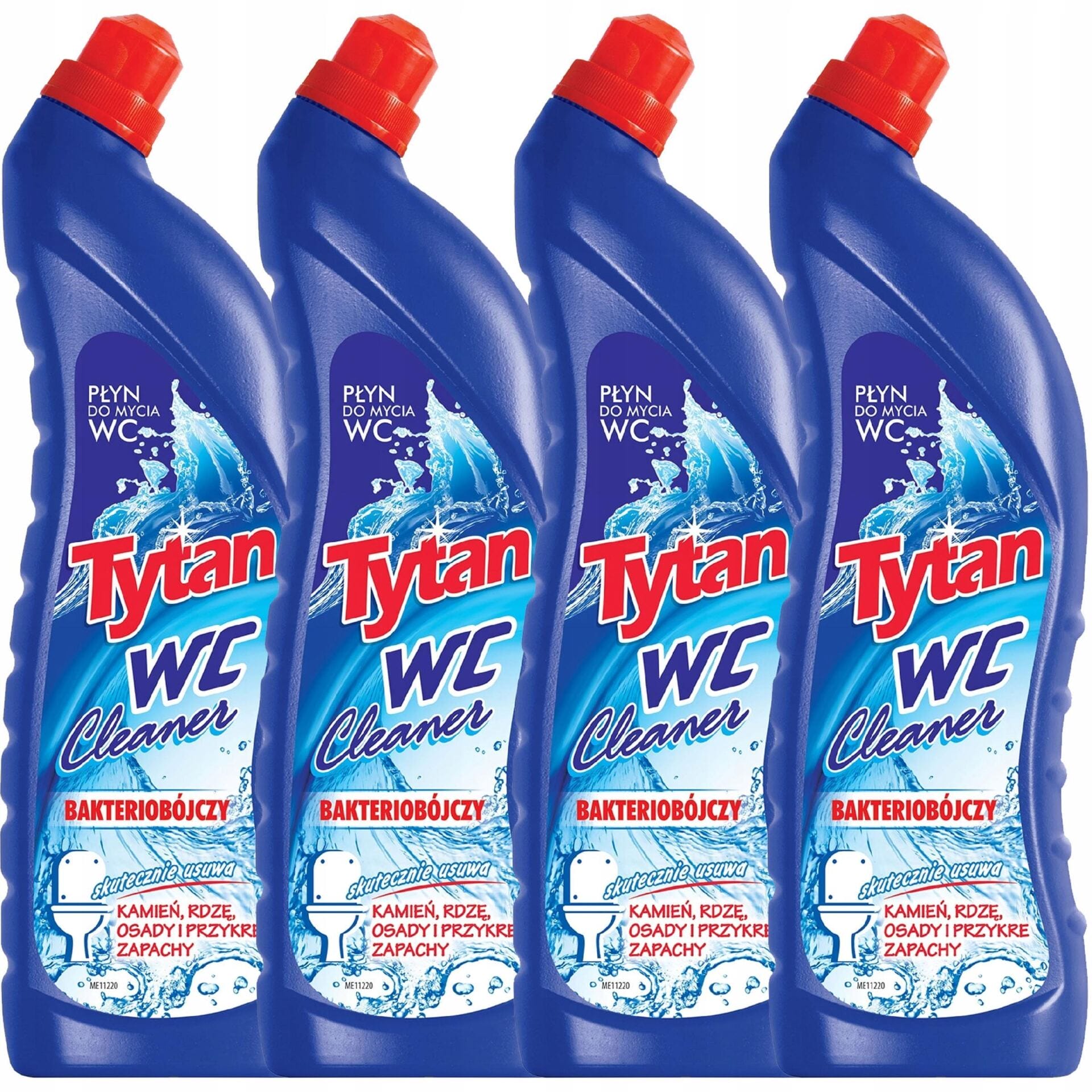 TYTAN PŁYN DO MYCIA TOALETY WC BAKTERIOBÓJCZY NIEBIESKI 4x1200ml