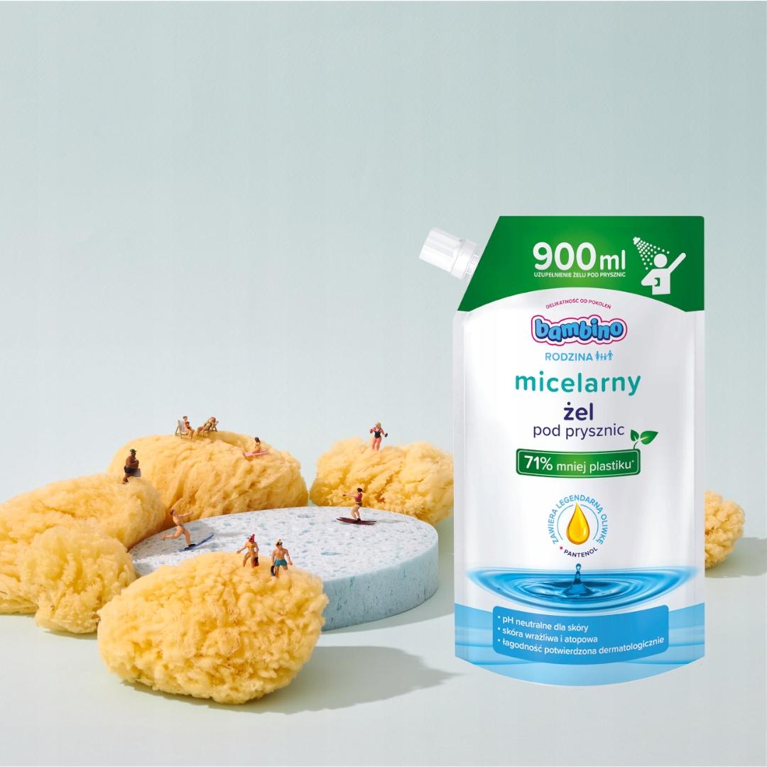 BAMBINO Micelarny żel pod prysznic refill 3x 900ml - obrazek 5