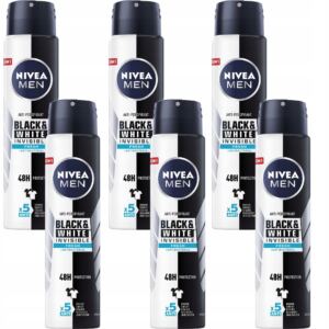 NIVEA Antyperspirant męski Black&White 6x250ml