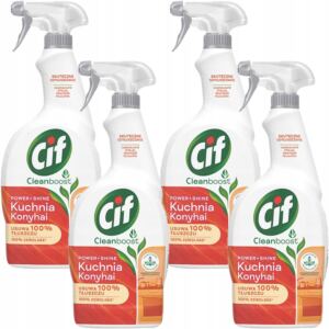 Zestaw Cif Power&Shine Kuchnia 750ml x4 Spray