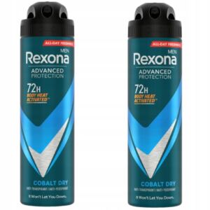 REXONA MEN ADVANCED PROTECT COBALT DRY ANTYPERSPIRANT W AEROZOLU 150ML X2