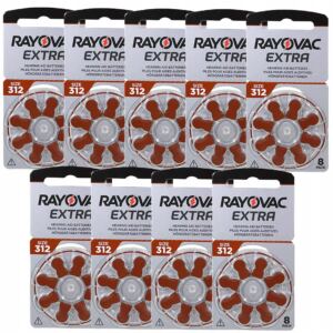 RAYOVAC EXTRA Baterie S艂uchowe 312 MF PR41 ZincAir 72szt