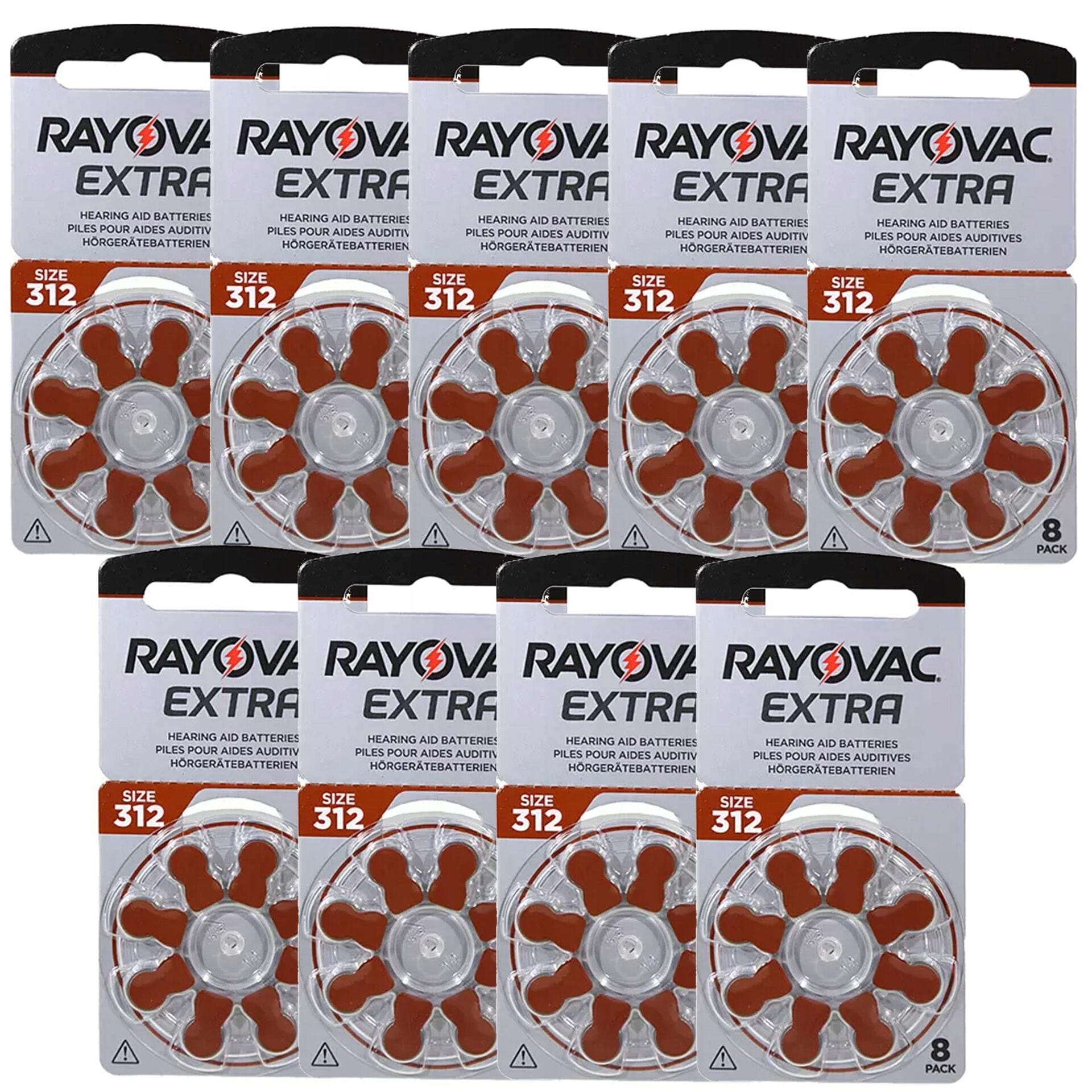 RAYOVAC EXTRA Baterie Słuchowe 312 MF PR41 ZincAir 72szt
