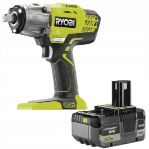 RYOBI MOCNY AKUMULATOROWY KLUCZ UDAROWY R18IW3 18V 400Nm LED ONE+ + 5Ah