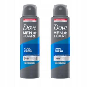 Dove Zestaw Men Cool Fresh Antyperspirant w Sprayu dla mężczyzn 150ml x2