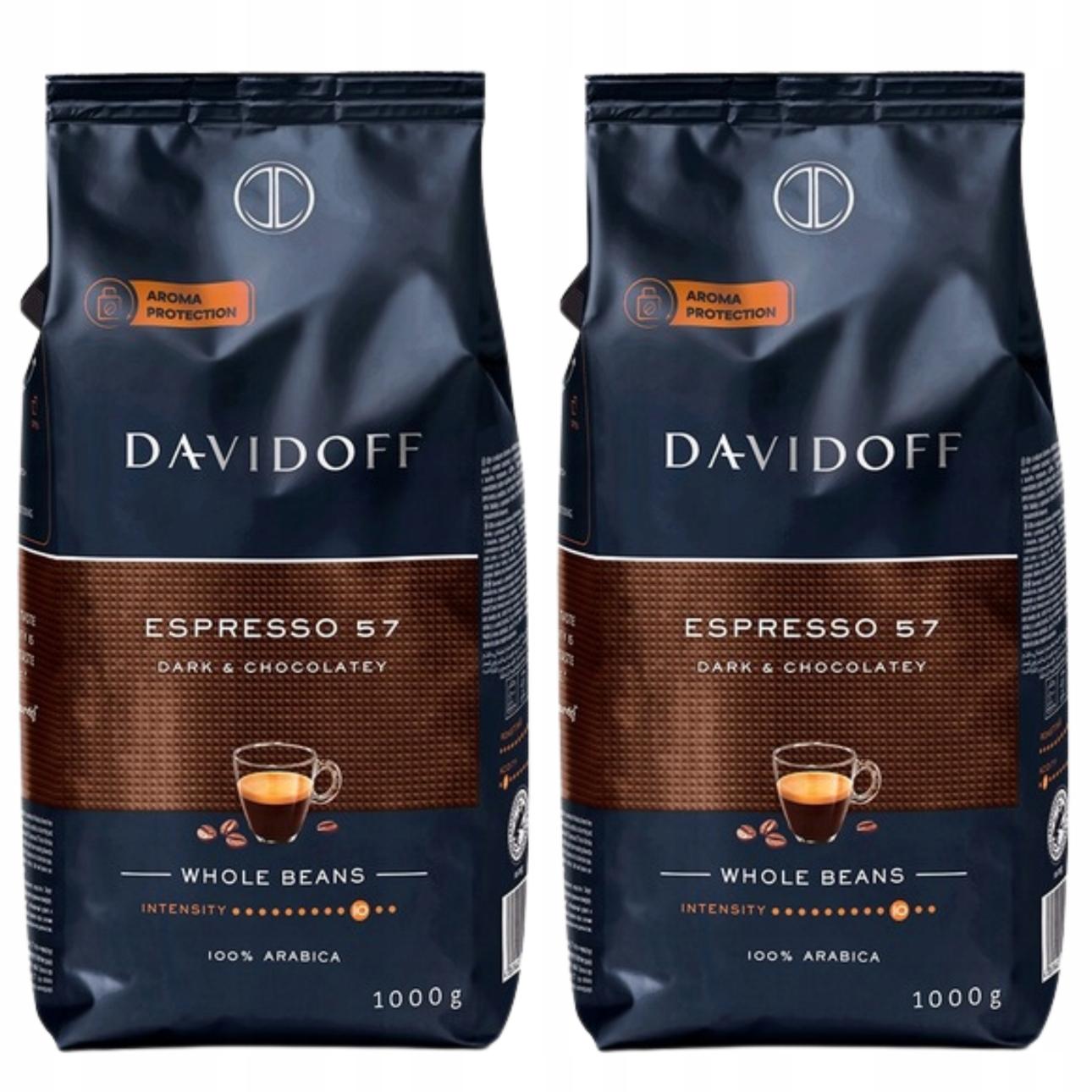 Davidoff Espresso 57 Kawa Ziarnista Premium 1kg x2