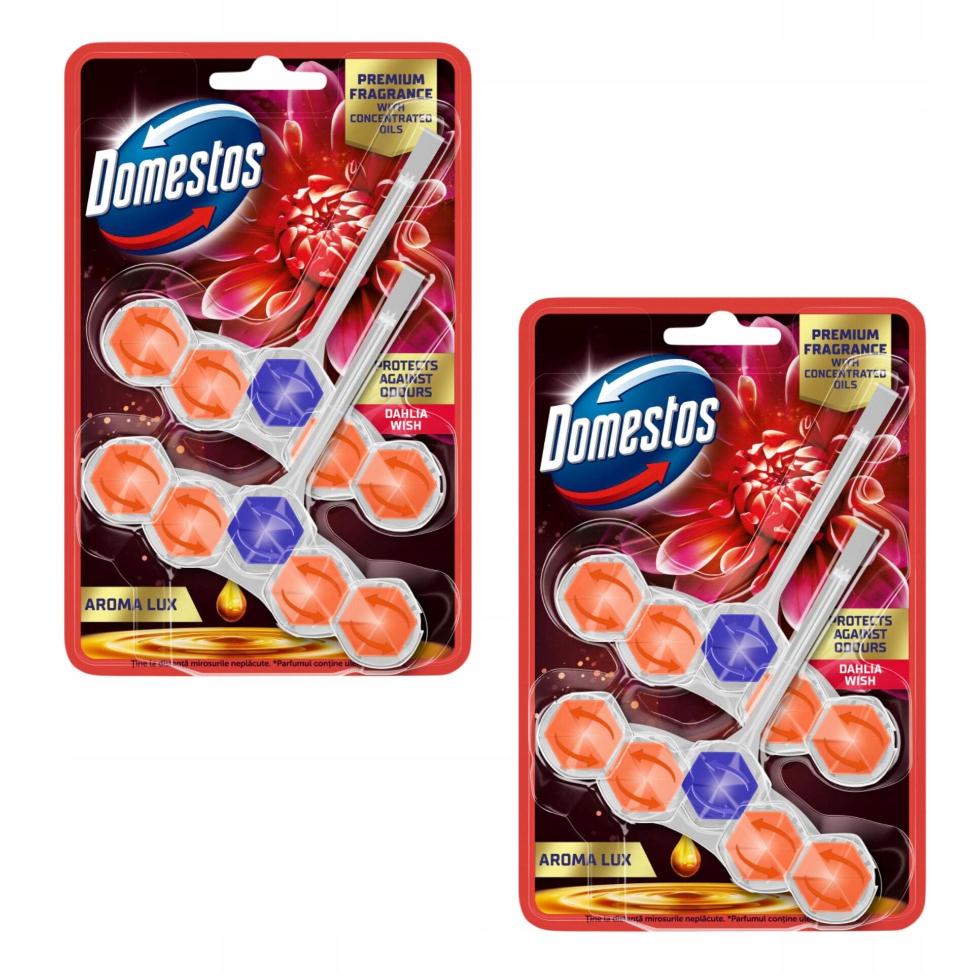 DOMESTOS KOSTKA TOALETOWA ZAWIESZKA DO WC AROMA DAHLIA 4x50g