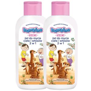 2 x Bambino DZIECIAKI Żel do mycia ciała i włosów 2w1 SURYKATKI 400 ml