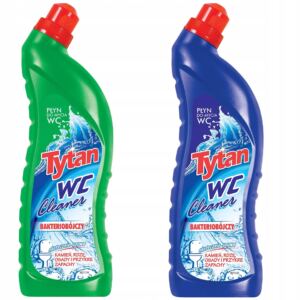 TYTAN P艁YN DO MYCIA TOALETY WC BAKTERIOB脫JCZY MIX 2x700ml