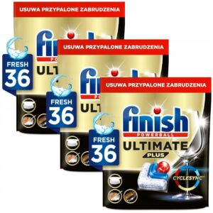 Finish Zestaw Ultimate Plus All-in-1 Kapsułki do Zmywarki Fresh 108 Sztuk