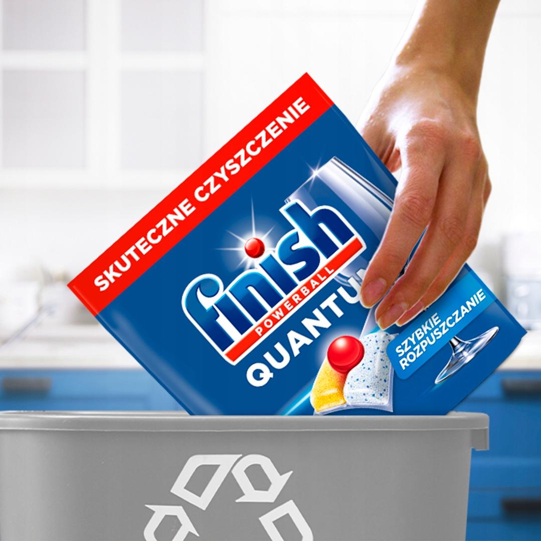 FINISH Kapsułki do zmywarki Quantum 60 Lemon + Nabłyszczacz 400ml Cytrynowy - obrazek 5