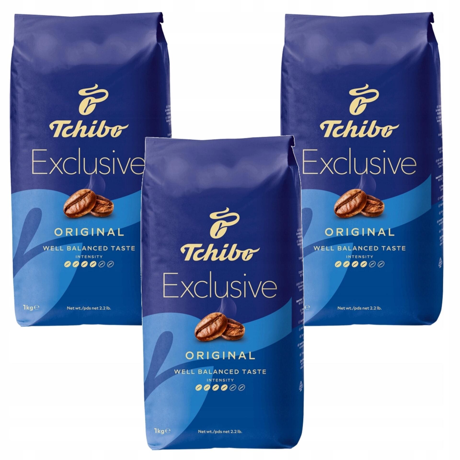 Tchibo Exclusive Kawa Ziarnista 1kg x3