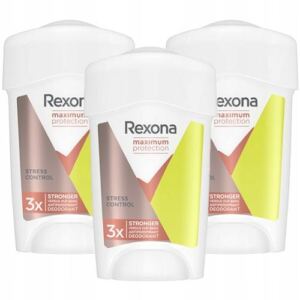 REXONA Stress Control Kremowy Antyperspirant w Sztyfcie dla kobiet 3X 45ml