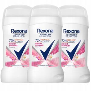 REXONA ZESTAW ADVANCED BRIGHT BOUQUET DEZODORANT DAMSKI W SZTYFCIE 50ML X3
