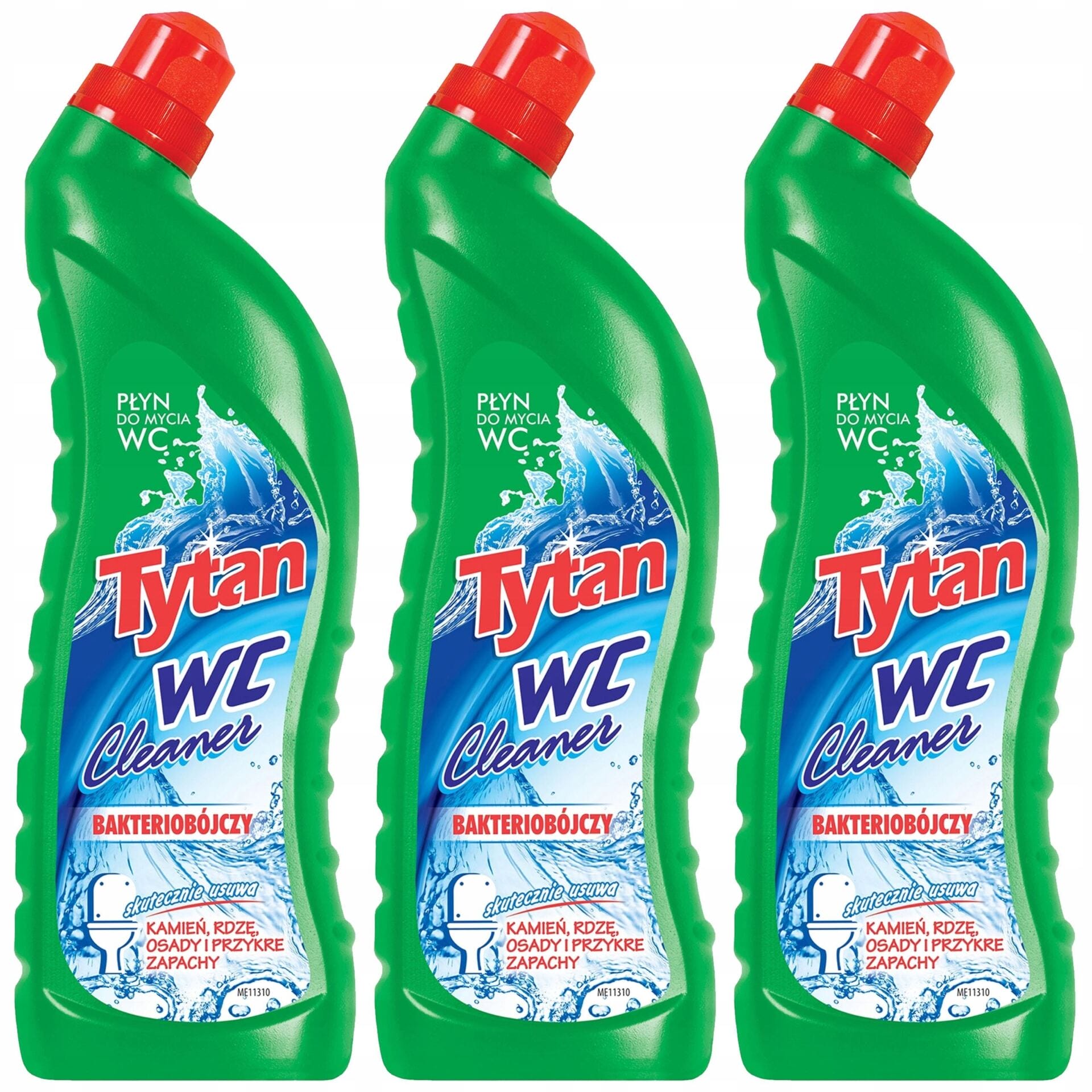 TYTAN PŁYN DO MYCIA TOALETY WC BAKTERIOBÓJCZY ZIELONY 3x700ml