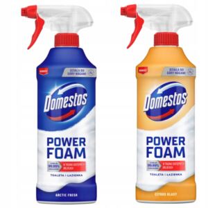 DOMESTOS POWER FOAM PŁYN PIANA DO TOALET I ŁAZIENEK MIX SPRAY 2x 435ml
