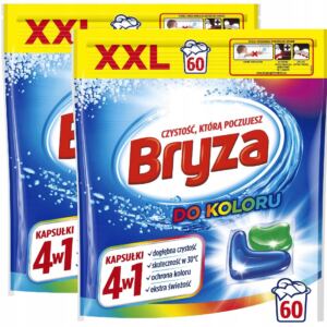 Bryza 4w1 Kapsu艂ki 呕elowe Do Prania Kolor贸w 60x2 120 sztuk