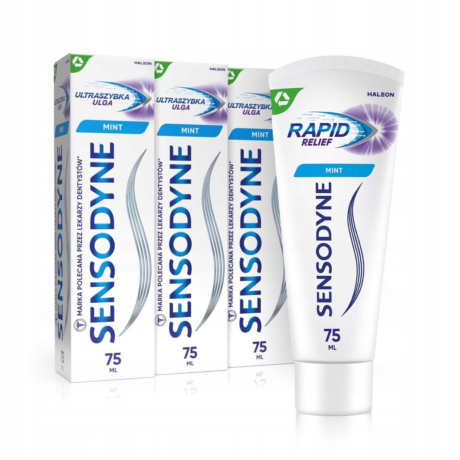 SENSODYNE ZESTAW ULTRASZYBKA ULGA PASTA DO ZĘBÓW NADWRAŻLIWYCH 3X 75ML