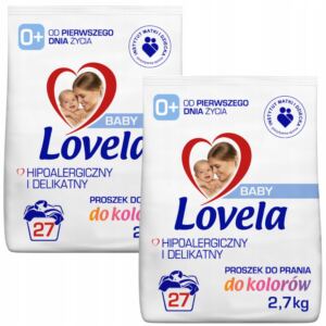 Lovela Baby Zestaw Proszek do Prania Tkanin Kolorowych dla Dzieci 2x 2,7kg