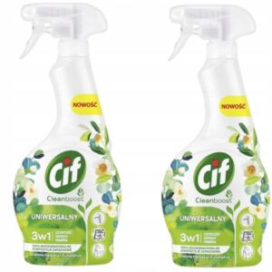 CIF Cleanboost Uniwersalny Płyn 3w1 w Sprayu Zielona Herbata 500 ml 2 szt.