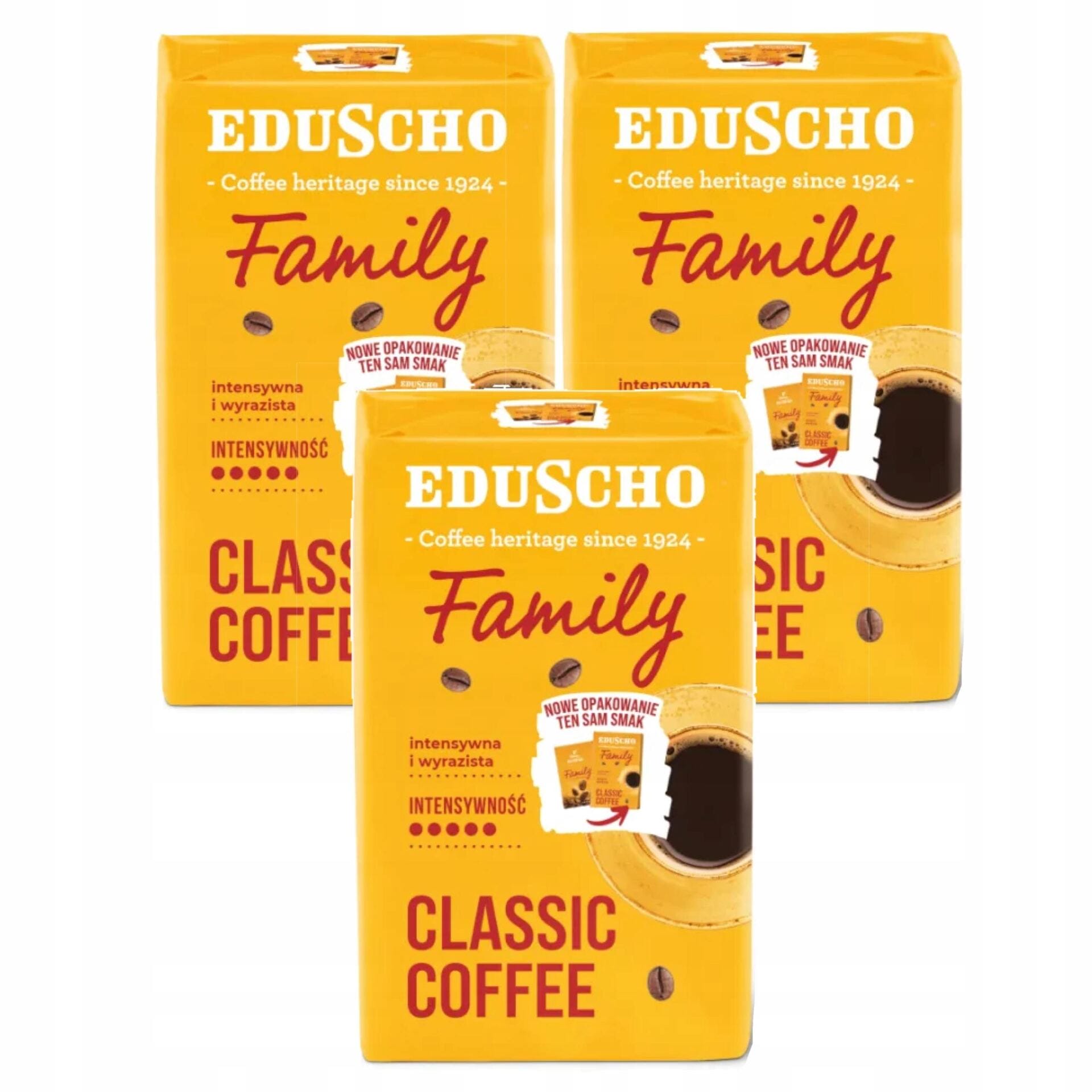 Tchibo Eduscho Family 500g Kawa Mielona Vacum x3 Robusta