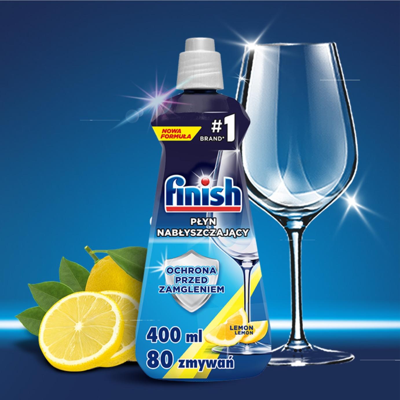 FINISH Kapsułki do zmywarki Quantum 60 Lemon + Nabłyszczacz 400ml Cytrynowy - obrazek 10