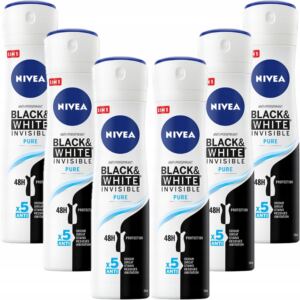 NIVEA Antyperspirant B&W Pure 6*150 ml spray
