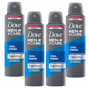 Dove Zestaw Men Cool Fresh Antyperspirant w Sprayu dla mężczyzn 150ml x4
