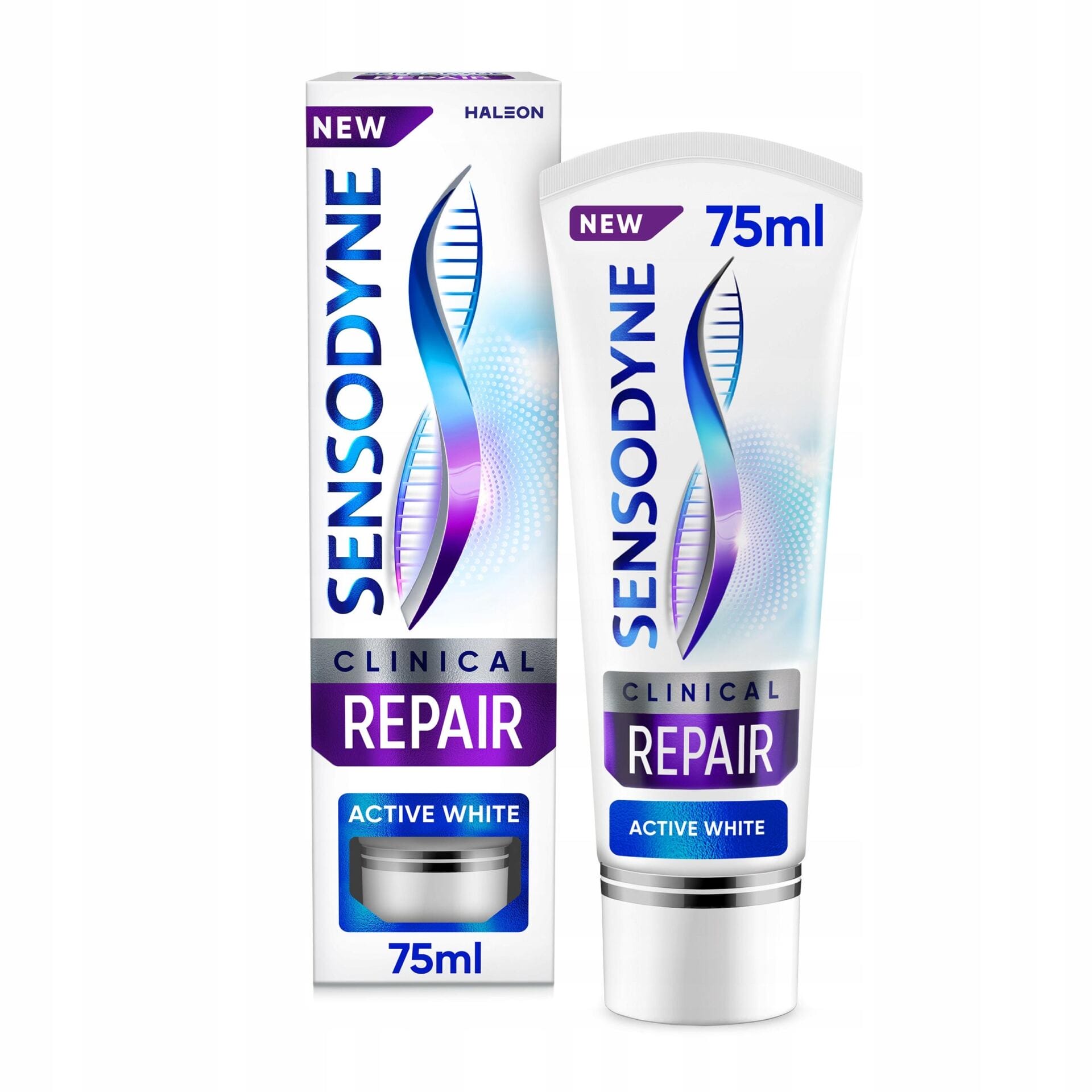SENSODYNE CLINICAL REPAIR ACTIVE WHITE PASTA DO ZĘBÓW WYBIELAJĄCA 3X 75ML - obrazek 2