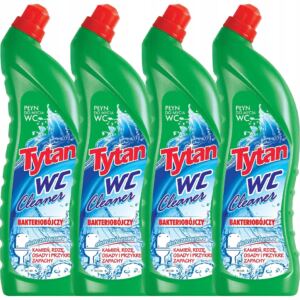 TYTAN P艁YN DO MYCIA TOALETY WC BAKTERIOB脫JCZY ZIELONY 4x1200ml
