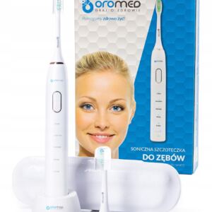 SZCZOTECZKA SONICZNA DO ZĘBÓW OROMED ORO BRUSH WHITE + 2 KOŃCÓWKI+ETUI+BAZA