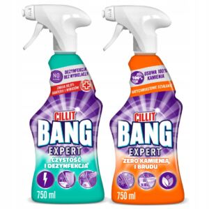 ZESTAW CILLIT BANG SPRAY DO DOMU KUCHNI ŁAZIENKI POŁYSK 2x750 ml