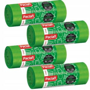 PACLAN WYTRZYMAŁE MOCNE WORKI NA ŚMIECI DO SEGREGACJI SZKŁA 35L 4x20 SZTUK