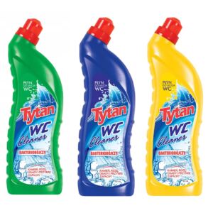 TYTAN P艁YN DO MYCIA TOALETY WC BAKTERIOB脫JCZY MIX 3x700ml
