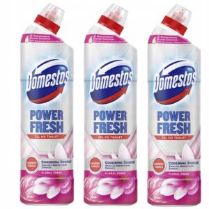 Domestos Zestaw Power Fresh Żel do Toalet Floral Fresh 700ml x3