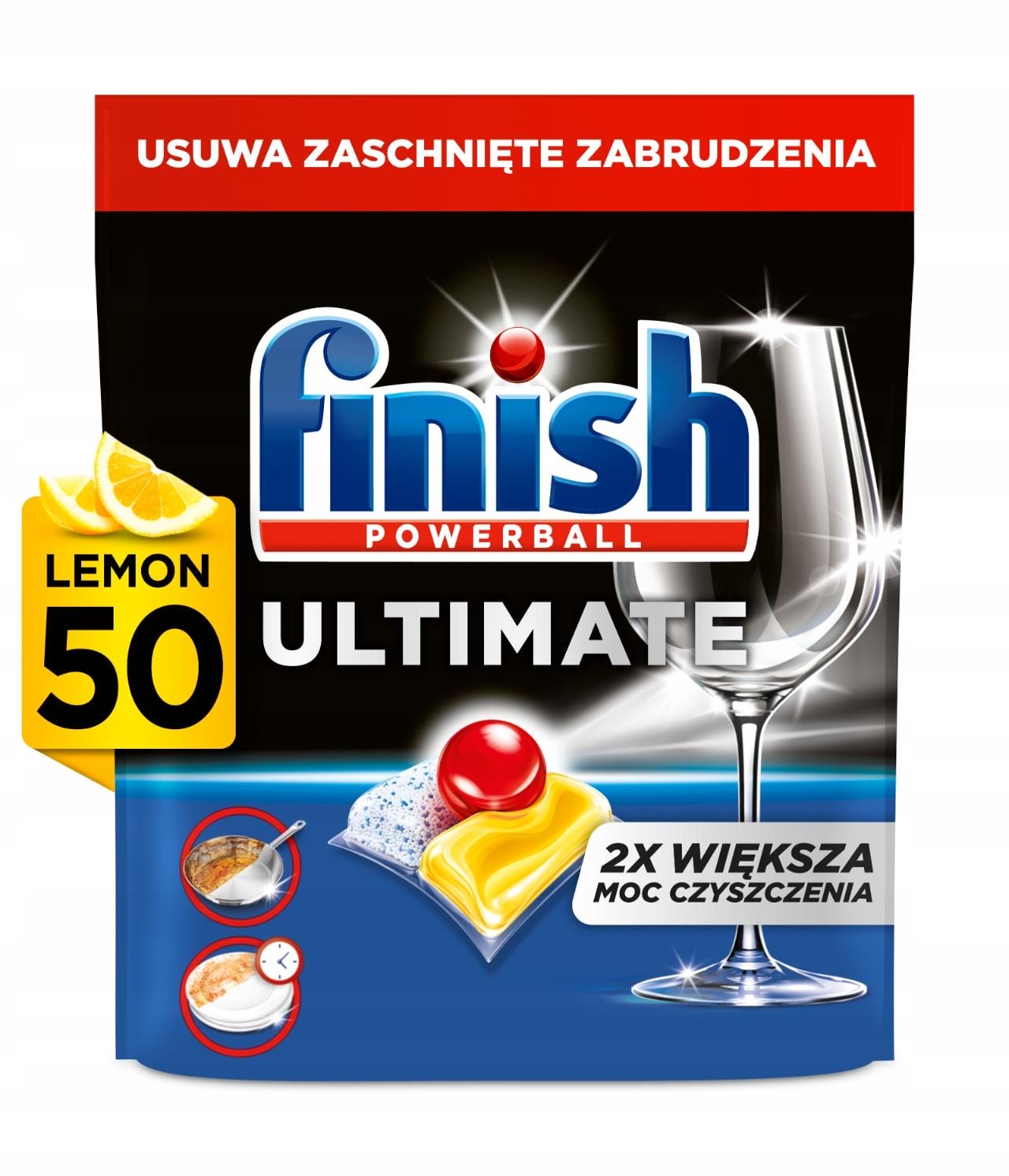 FINISH Ultimate Kapsułki do Zmywarki do Mycia Naczyć Lemon 50x6=300 sztuk - obrazek 3