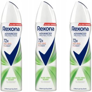 REXONA ZESTAW ADVANCED PROTECTION DEZODORANT DAMSKI ALOE VERA 150ML X3