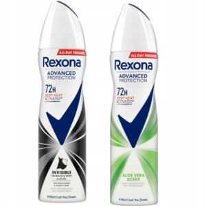 REXONA ADVANCED PROTECT DLA KOBIET ZESTAW ANTYPERSPIRANT SPRAY MIX 2x150ML