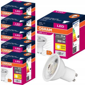 Osram żarówka LED GU10 4.5W=35W 83lm 2700K x 6