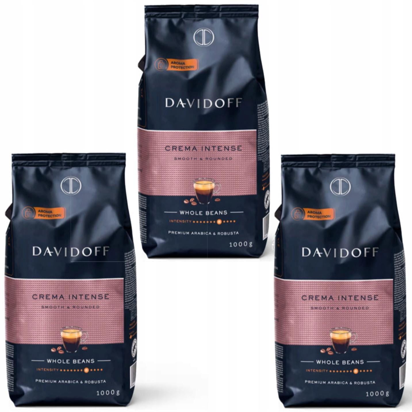 Davidoff Cafe Crema Intense Kawa Ziarnista Arabika Robusta 1kg x3