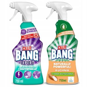 ZESTAW CILLIT BANG SPRAY DO DOMU KUCHNI ŁAZIENKI POŁYSK 2x750 ml