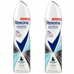 REXONA ADVANCED PROTECTION INVISIBLE AQUA DEZODORANT DAMSKI SPRAY 150ML X2