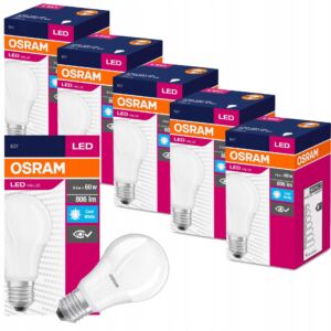 Osram żarówka LED A60 E27 8,5W=60W 806lm 4000K x6