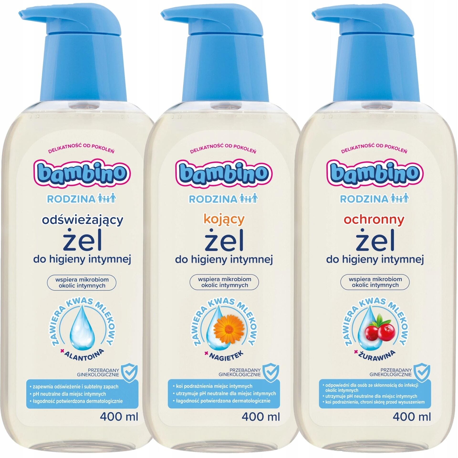 BAMBINO Żel DO Higieny Intymnej zestaw 3*400 ml