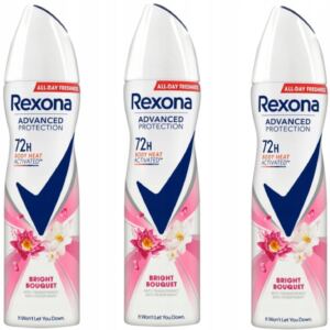 REXONA ZESTAW ADVANCED PROTECTION BRIGHT BOUQUET DEZODORANT DAMSKI 150ML X3