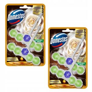 DOMESTOS KOSTKA TOALETOWA ZAWIESZKA DO WC AROMA WHITE ROSE 4x50g