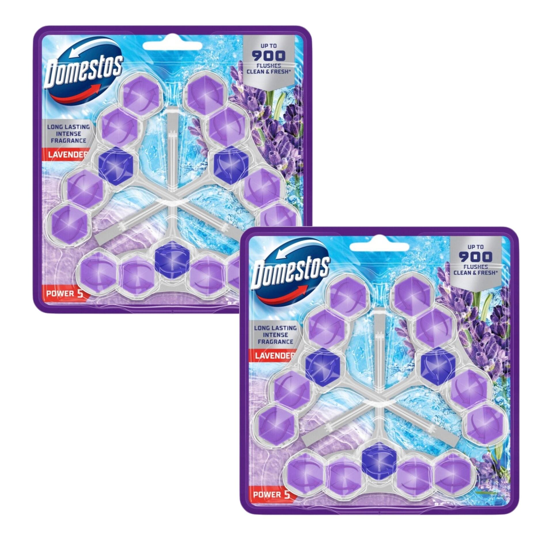 DOMESTOS KOSTKA TOALETOWA ZAWIESZKA DO WC POWER 5 P5 LAVENDER 6x50g
